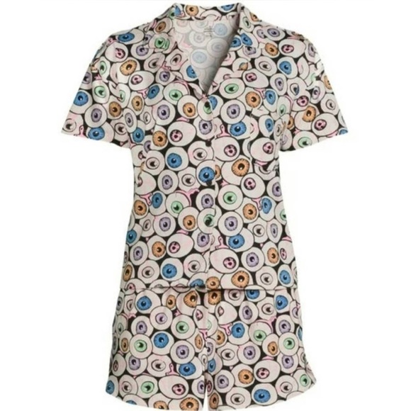 👁️ 👁️ NWT - Eyeball Halloween Pajamas TWO Piece Set!!! 👁️ 👁️ - Picture 4 of 5